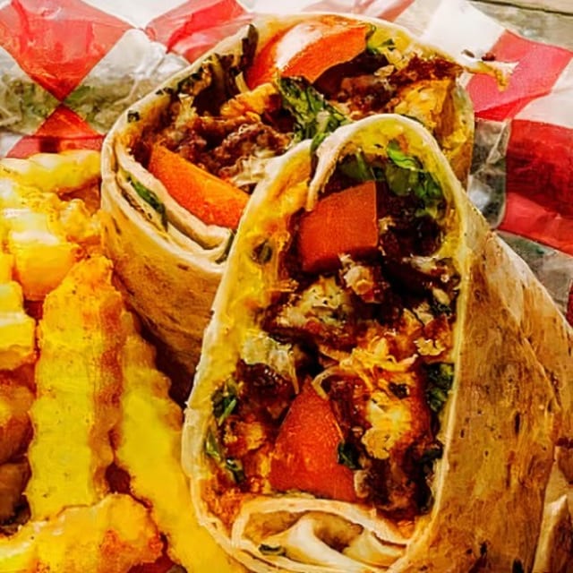 Sriracha Spicy Chicken Salad Wrap.